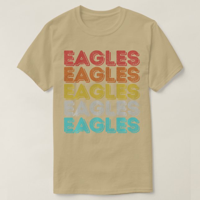 Camiseta Vintage Retro Eagles Longa Folga (Frente do Design)