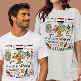 Camiseta Vintage Retro Egito Cairo Viagem Personalizado  