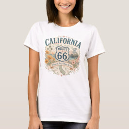 Camiseta Vintage Retro Estrada Mãe da Califórnia Beira-Mar 