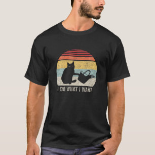 Camiseta Vintage Retro Eu Faço O Que Quero Gato