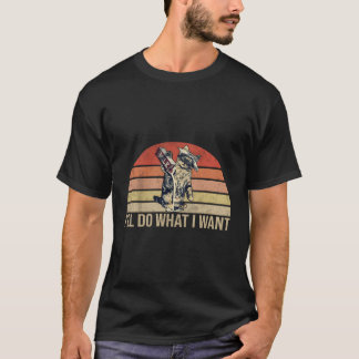 Camiseta Vintage Retro Eu Farei O Que Quero Legal Gato Engr