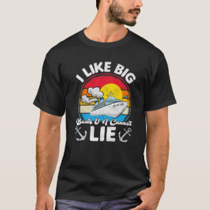 Camiseta Vintage Retro Eu Gosto De Grandes Barcos E Não Pos
