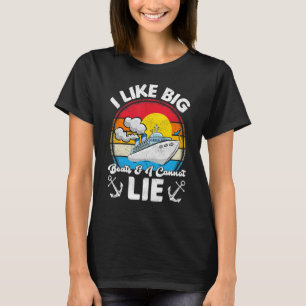 Camiseta Vintage Retro Eu Gosto De Grandes Barcos E Não Pos