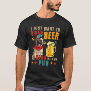 Camiseta Vintage Retro Eu Só Quero Beber Cerveja E Prender
