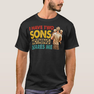 Camiseta Vintage Retro Eu Tenho Dois Filhos Pai De Bandeira