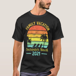 Camiseta Vintage Retro Family Vacation 2021 Florida Clearwa