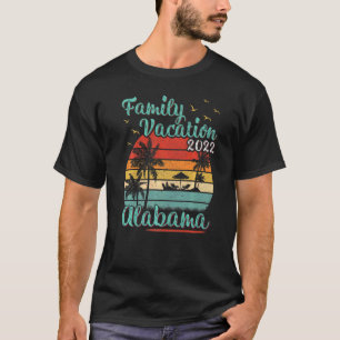 Camiseta Vintage Retro Family Vacation 2022 Alabama Beach