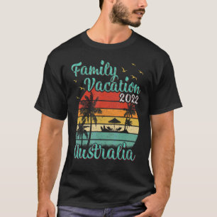 Camiseta Vintage Retro Family Vacation 2022, Austrália Beac