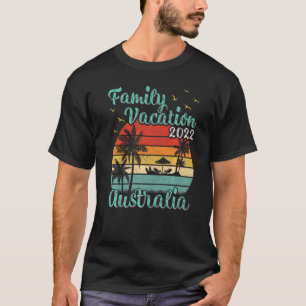 Camiseta Vintage Retro Family Vacation 2022, Austrália Beac