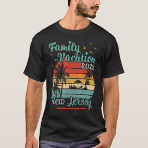 Camiseta Vintage Retro Family Vacation 2022 New Jersey Beac