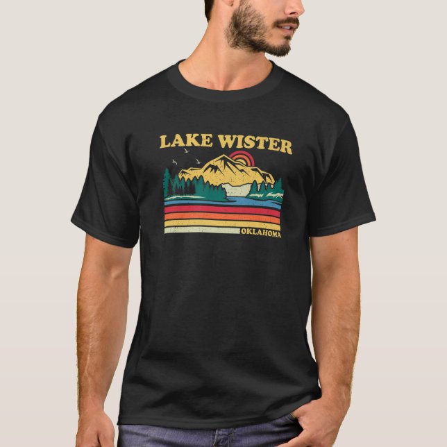 Camiseta Vintage Retro Family Vacation Oklahoma Lake Wister (Frente)