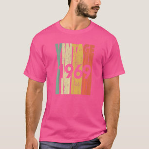Camiseta Vintage Retro Feito Em 1969 Classic Birthday