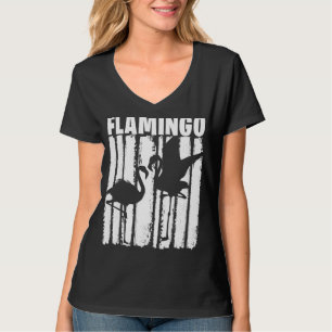 Camiseta Vintage Retro Flamingo Para Homens Mulheres Crianç