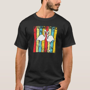 Camiseta Vintage Retro Flamingo Para Homens Mulheres Crianç