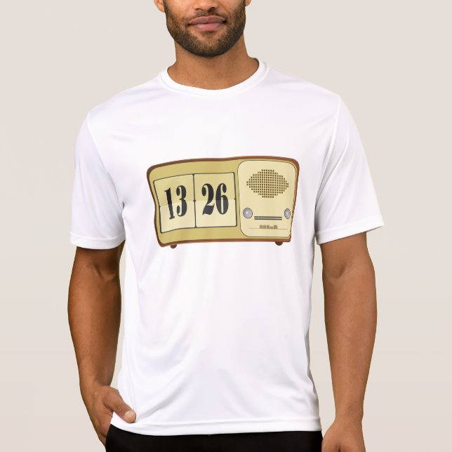 Camiseta Vintage Retro Flip Clock Radio (Frente)