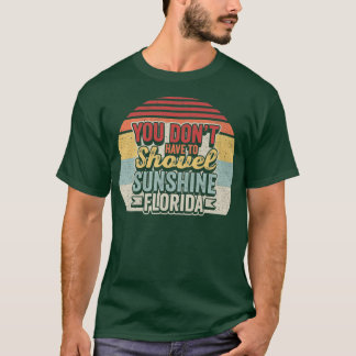 Camiseta Vintage Retro Flórida Vacinação Engraçada Pássaro