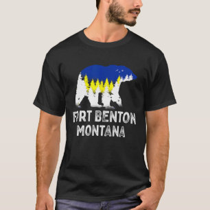 Camiseta Vintage Retro Fort Benton Montana Grizzly Bear Mt