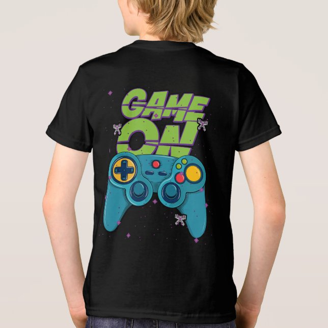 Camiseta Vintage Retro Game On Video Controller (Verso)