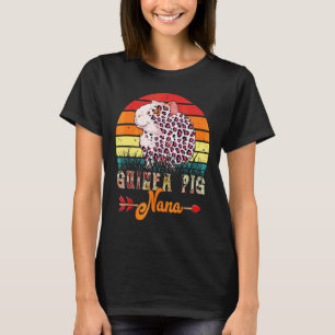 Camiseta Vintage Retro Guiné Pig Nana Flores Leopardo Guin