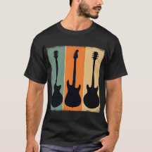 Vintage Retro Guitar Silhout Music Lover Design