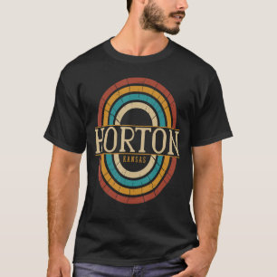 Camiseta Vintage Retro Horton Kansas KS Mulheres Souvenirs