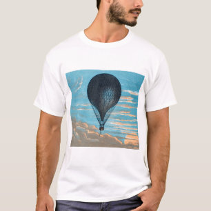 Camiseta Vintage Retro Hot Air Balon Ver Primeiro Balão