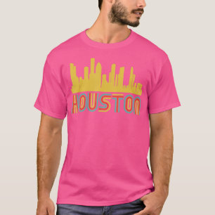 Camiseta Vintage Retro Houston Texas Skyline