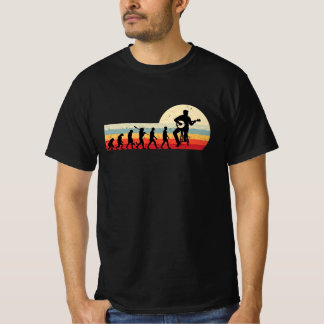 Camiseta Vintage Retro Human Evolution Banjo Guitar