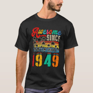 Camiseta Vintage Retro Incrível Desde 1949 Orgulhoso 74º Na
