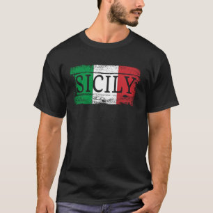 Camiseta Vintage Retro Itália e Sicília Sicília F