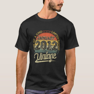 Camiseta Vintage Retro Janeiro De 2012 10º Aniversário Pres