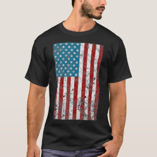 Camiseta Vintage Retro julho 4° Afetado Patriótico American