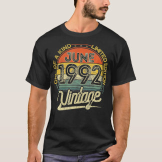 Camiseta Vintage Retro June 1992 29th Birthday Gift 29 Year
