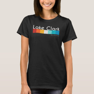 Camiseta Vintage Retro Lake Clark Ak Alaska Hikers E Camp