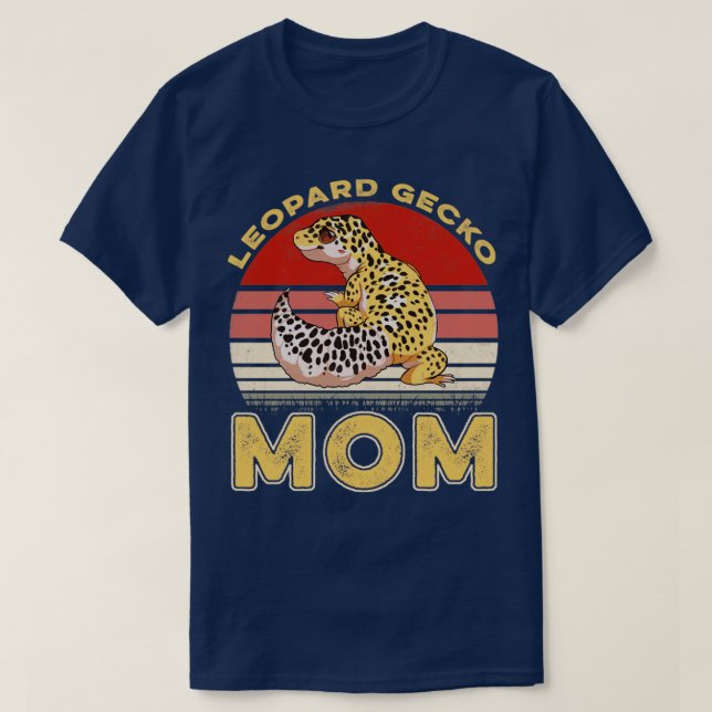 Camiseta Vintage Retro Leopard Gecko Mãe (Frente do Design)