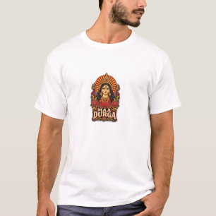Camiseta Vintage Retro Maa Durga Deus Indiano Des
