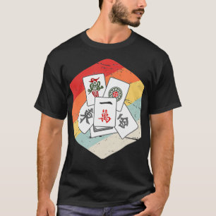 Camiseta Vintage Retro Mahjong Define O Conselho Mahjong Ga