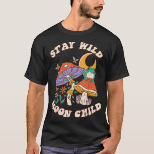 Camiseta Vintage Retro Mantenha-Se Selvagem Sapo Da Lua Cog