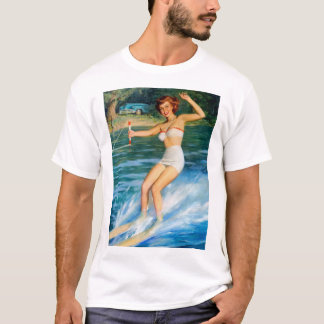 Camiseta Vintage Retro Medcalf Water Pin-up Girl