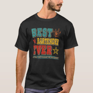 Camiseta Vintage Retro Melhor Barman Nunca Orud Barman