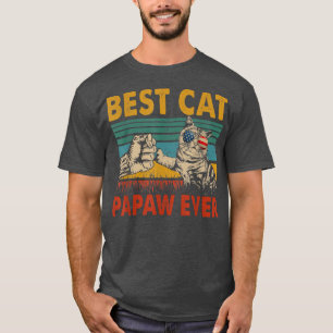 Camiseta Vintage Retro Melhor Cat PaPaw Eternamente Engraça