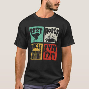 Camiseta Vintage Retro Melhor Cavalo Corajoso Tio Ever Farm