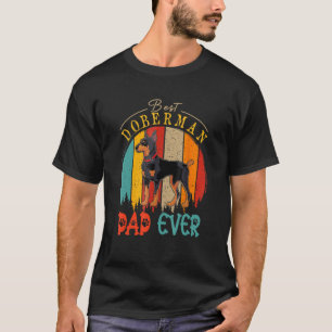 Camiseta Vintage Retro Melhor Pai Doberman Já Vez Cachorro 