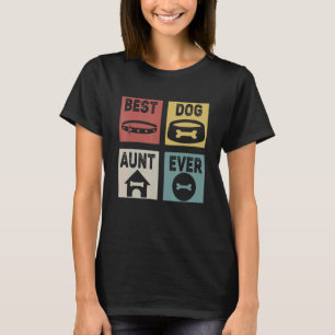 Camiseta Vintage Retro Melhor Tia Cachorreira Por Cada Famí