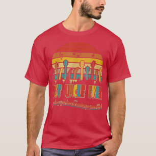 Camiseta Vintage Retro Melhor Tio Engraçado Guitarista