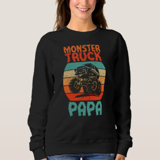 Camiseta Vintage Retro Monster Truck Papa Driver do Pai