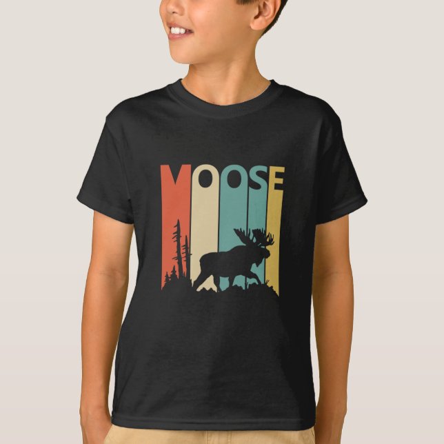 Camiseta Vintage Retro Moose Ideia Gift (Frente)