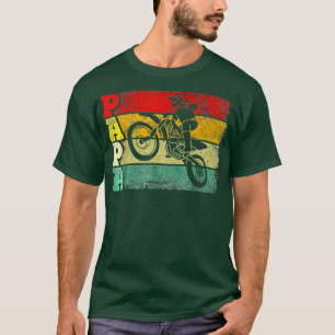 Camiseta Vintage Retro Motocross Papa Funny Pai Pais