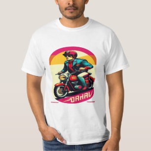 Camiseta Vintage Retro Motorcycle Design T Shirt -