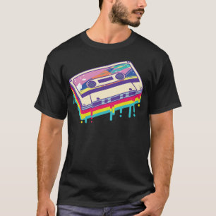Camiseta Vintage Retro Music Cassette Tapes Mixtape 80s e